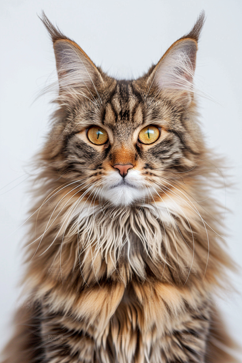 缅因猫宠物猫高清摄影图
