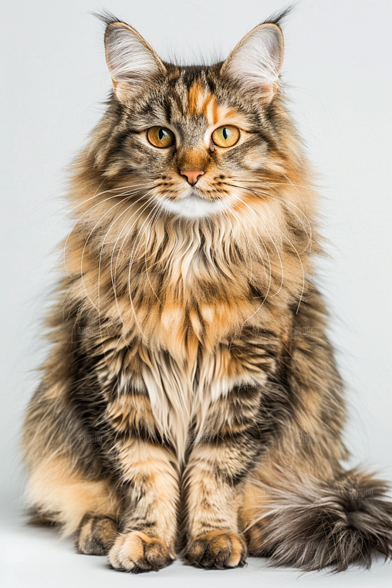 缅因猫可爱养宠摄影图