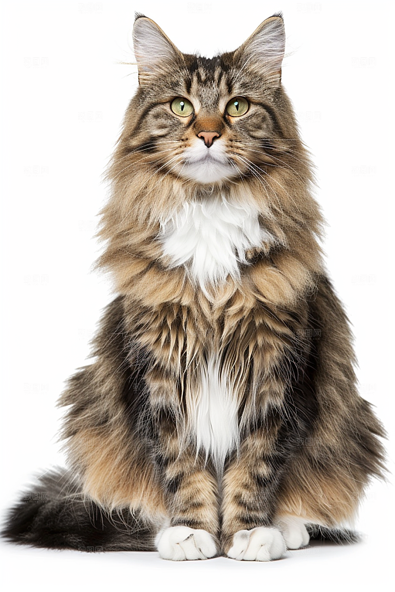 缅因猫毛茸茸可爱摄影图