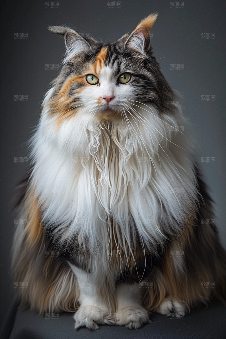 缅因猫宠物猫品种猫摄影图