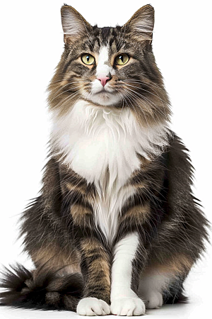 缅因猫宠物猫毛茸茸摄影图