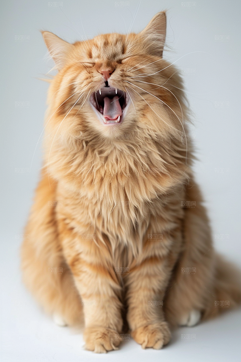 缅因猫可爱家居生活摄影图