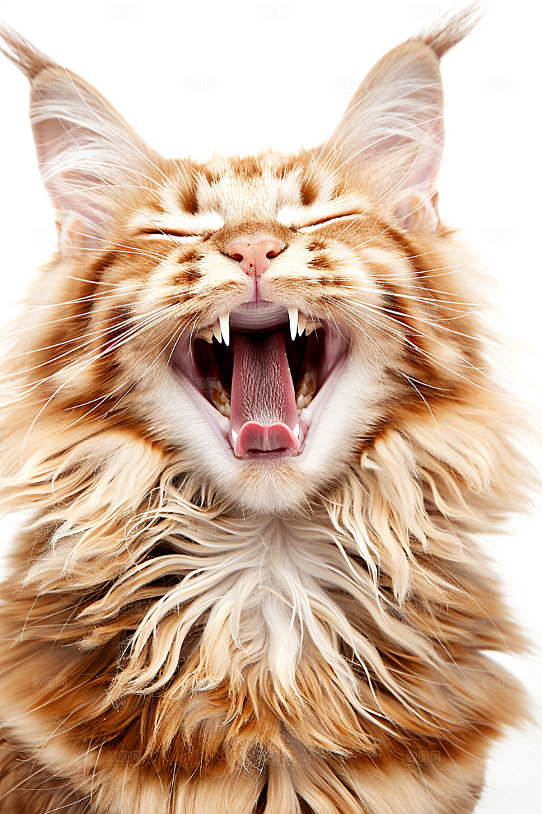 缅因猫长毛猫养宠摄影图