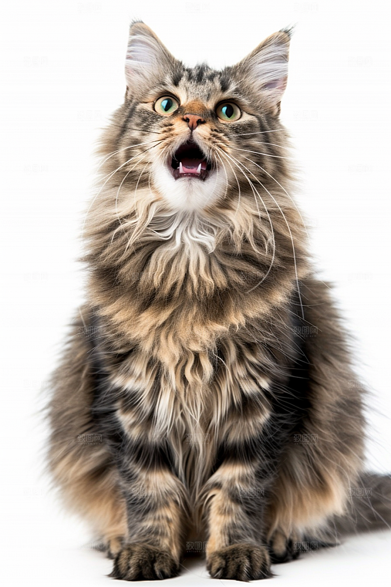 缅因猫养宠家居生活摄影图
