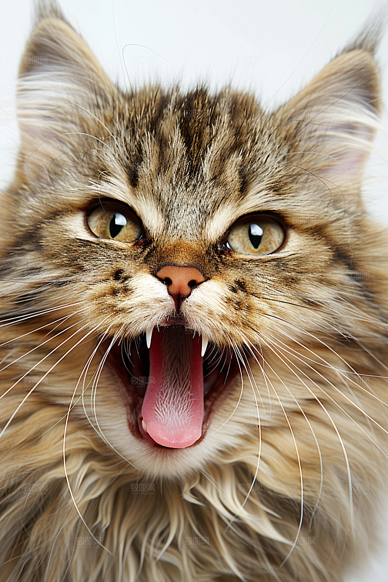 缅因猫品种猫长毛猫摄影图