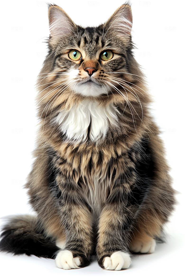 缅因猫小动物家居生活摄影图