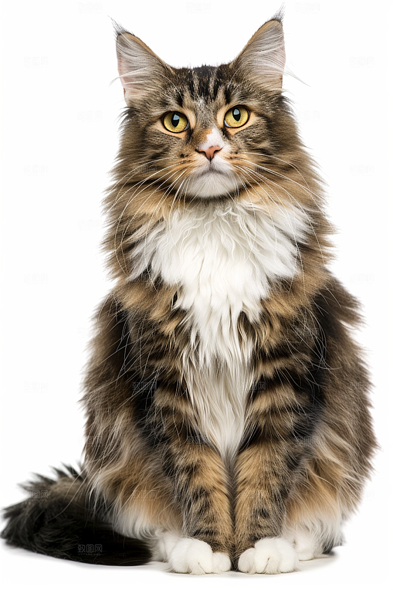 缅因猫小动物可爱摄影图