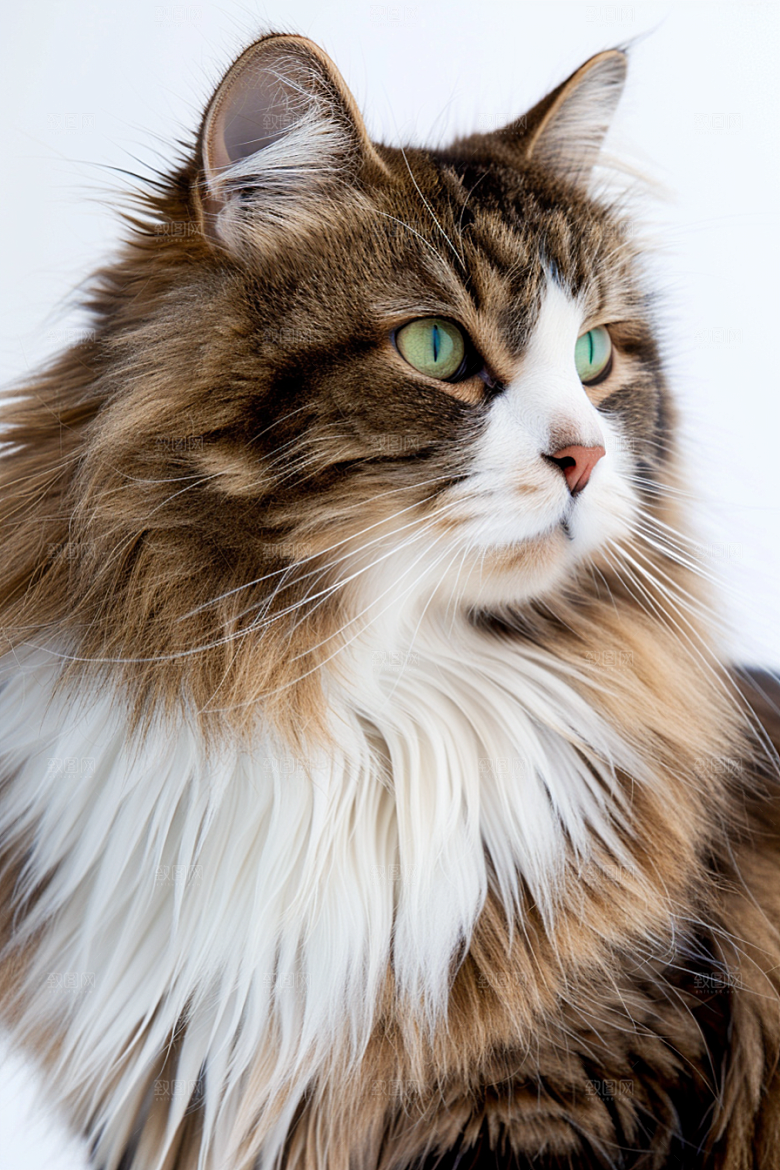 缅因猫小动物陪伴摄影图