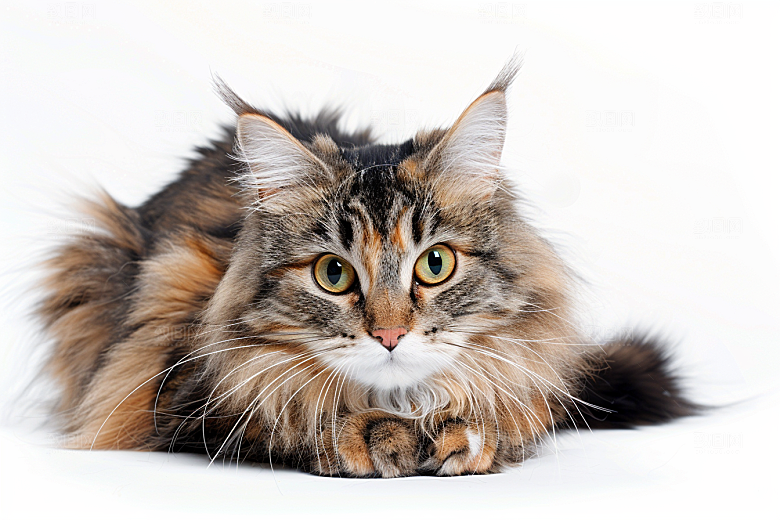 缅因猫家居生活毛茸茸摄影图