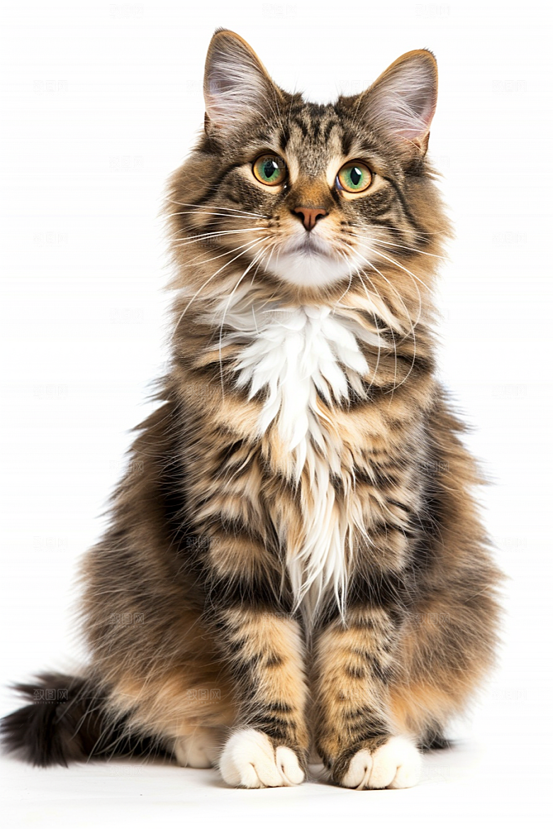 缅因猫养宠毛茸茸摄影图