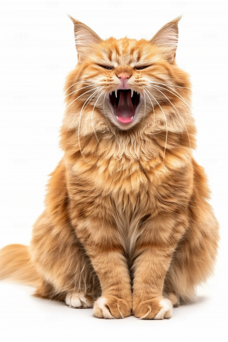 缅因猫毛茸茸高清摄影图