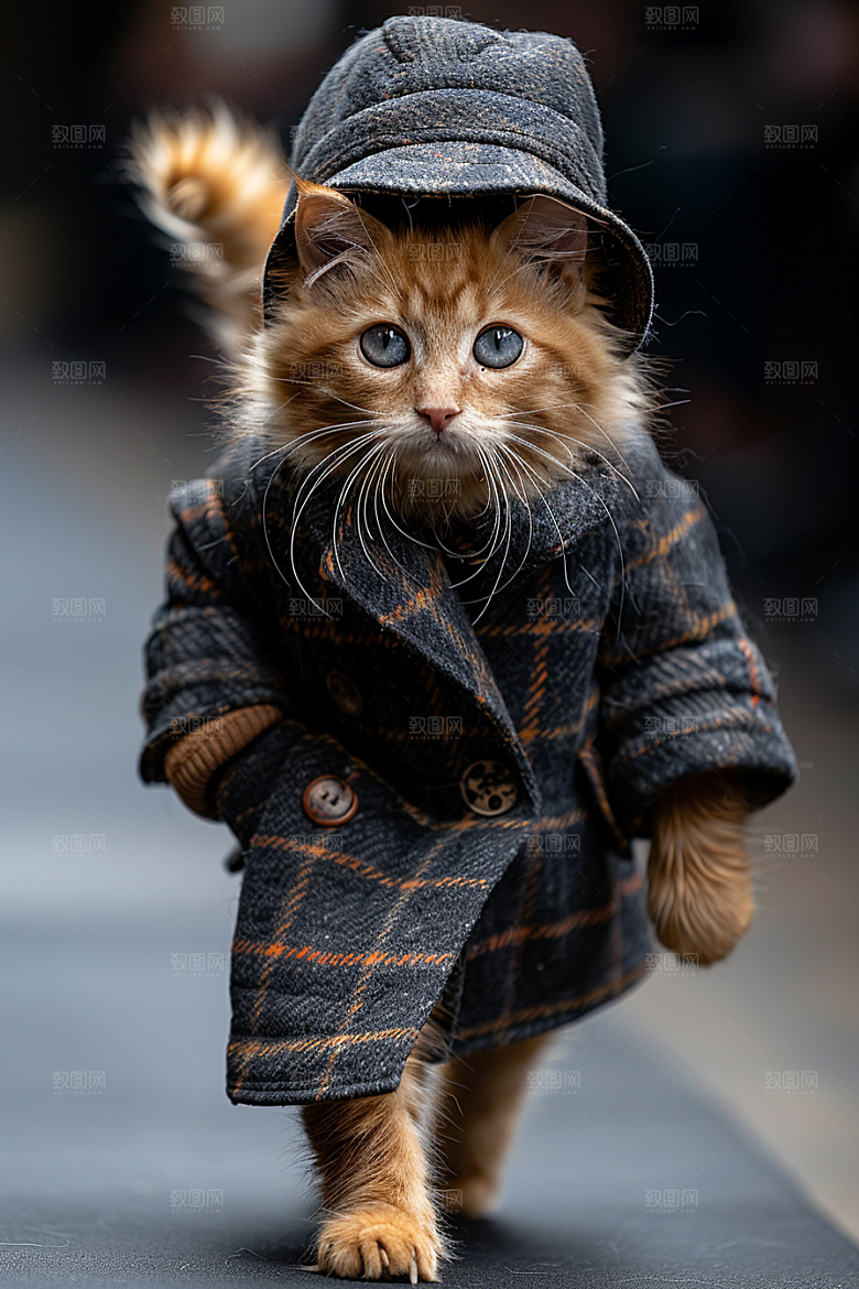 缅因猫家居生活高清摄影图