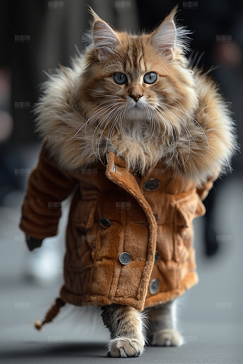 缅因猫宠物猫品种猫摄影图