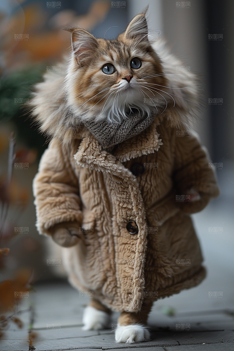 缅因猫小动物高清摄影图