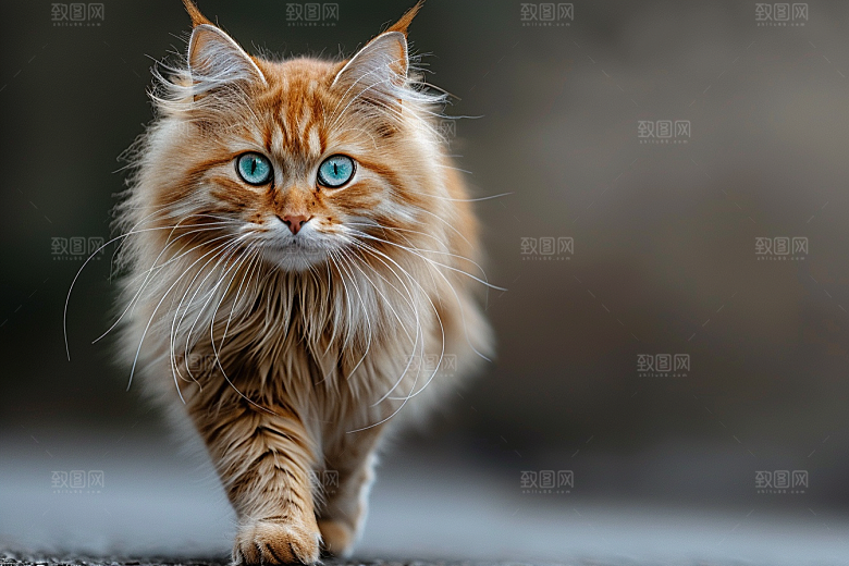 缅因猫高清长毛猫摄影图