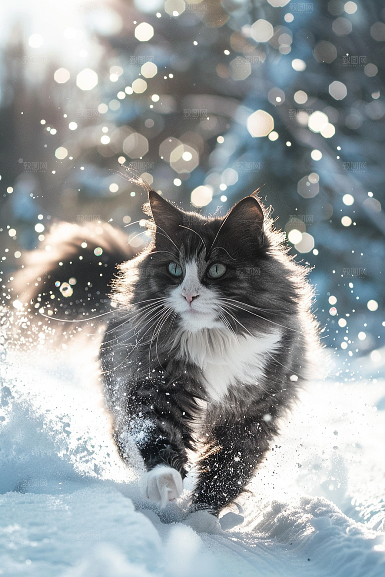 缅因猫品种猫高清摄影图