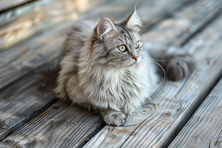 缅因猫高清毛茸茸摄影图