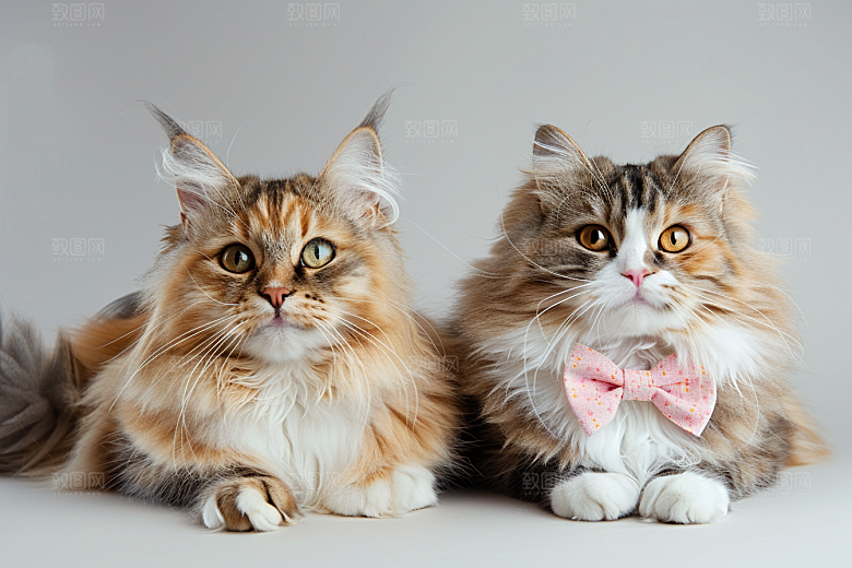 缅因猫宠物猫高清摄影图