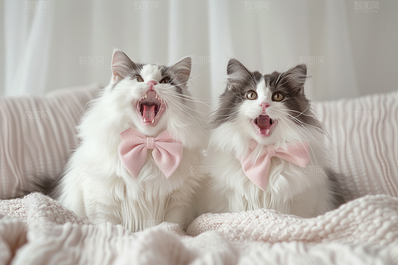 缅因猫毛茸茸宠物猫摄影图