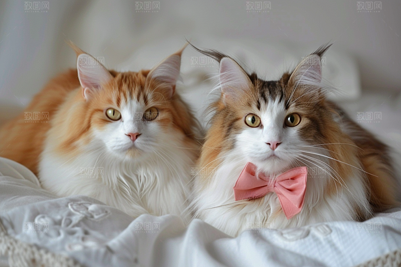 缅因猫养宠宠物猫摄影图