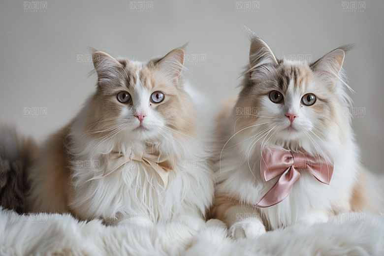 缅因猫高清毛茸茸摄影图