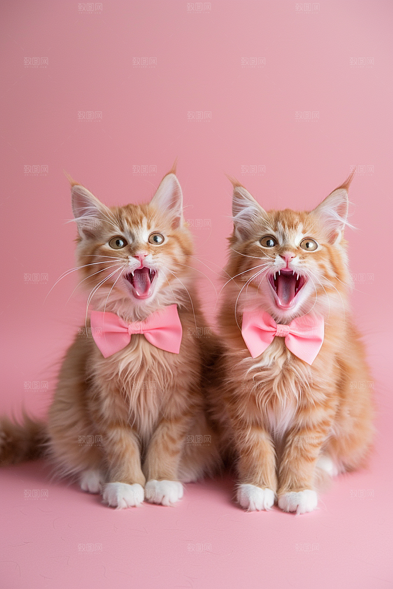 缅因猫毛茸茸长毛猫摄影图