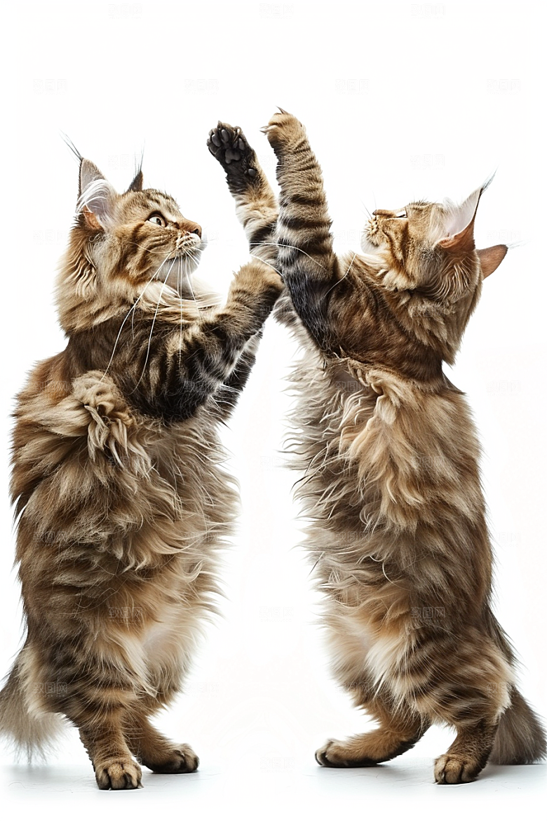 缅因猫可爱宠物猫摄影图