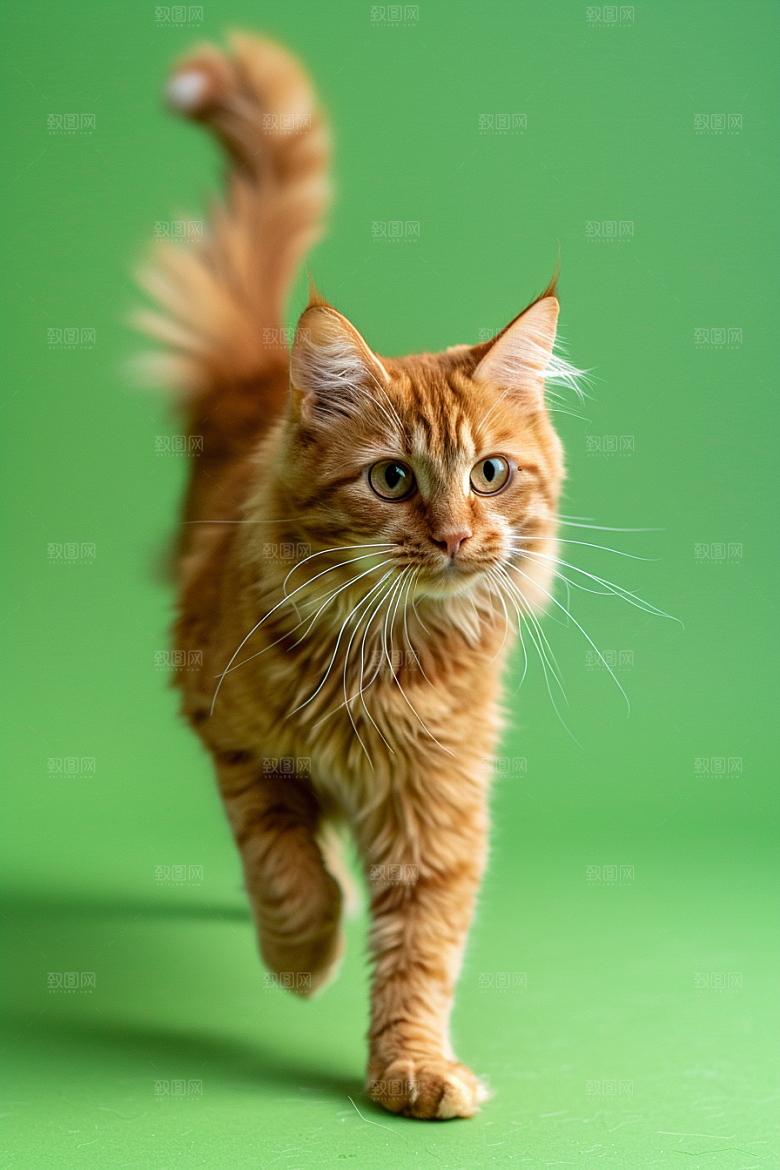 缅因猫小动物品种猫摄影图