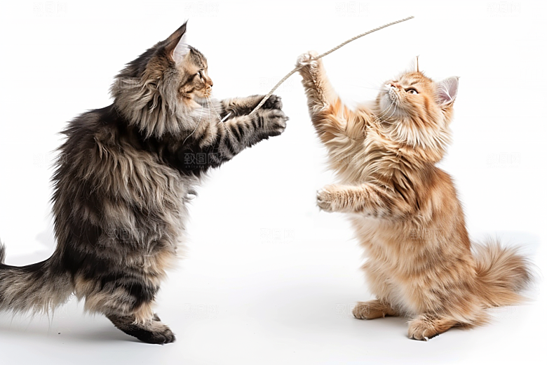 缅因猫可爱宠物猫摄影图