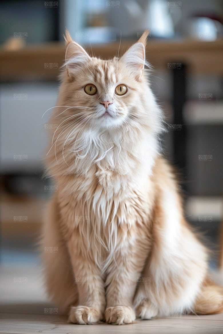 缅因猫高清品种猫摄影图