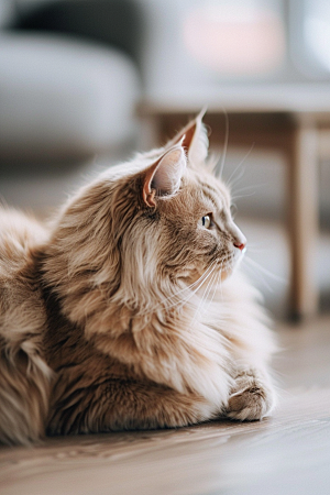 缅因猫高清可爱摄影图