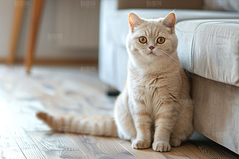 缅因猫品种猫宠物猫摄影图