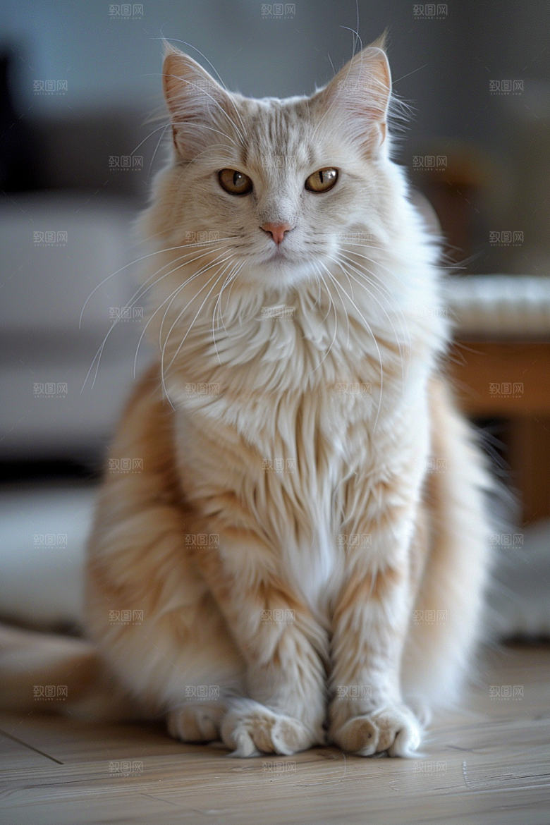 缅因猫养宠宠物猫摄影图