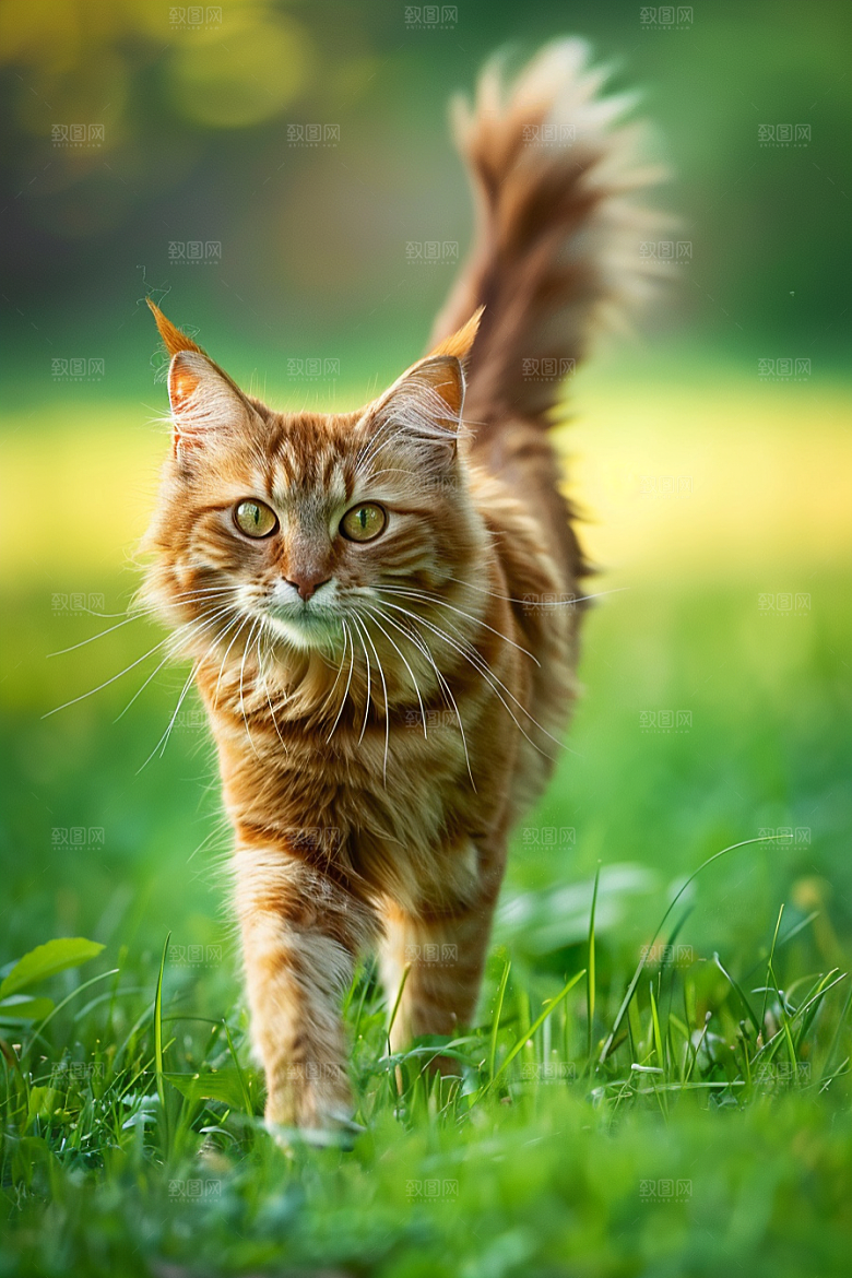 缅因猫长毛猫高清摄影图