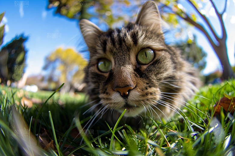 缅因猫家居生活毛茸茸摄影图