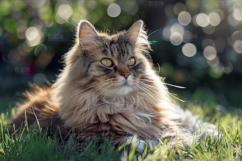 缅因猫宠物猫高清摄影图