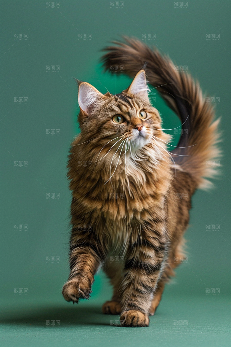缅因猫小动物毛茸茸摄影图