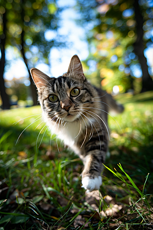 缅因猫可爱小动物摄影图
