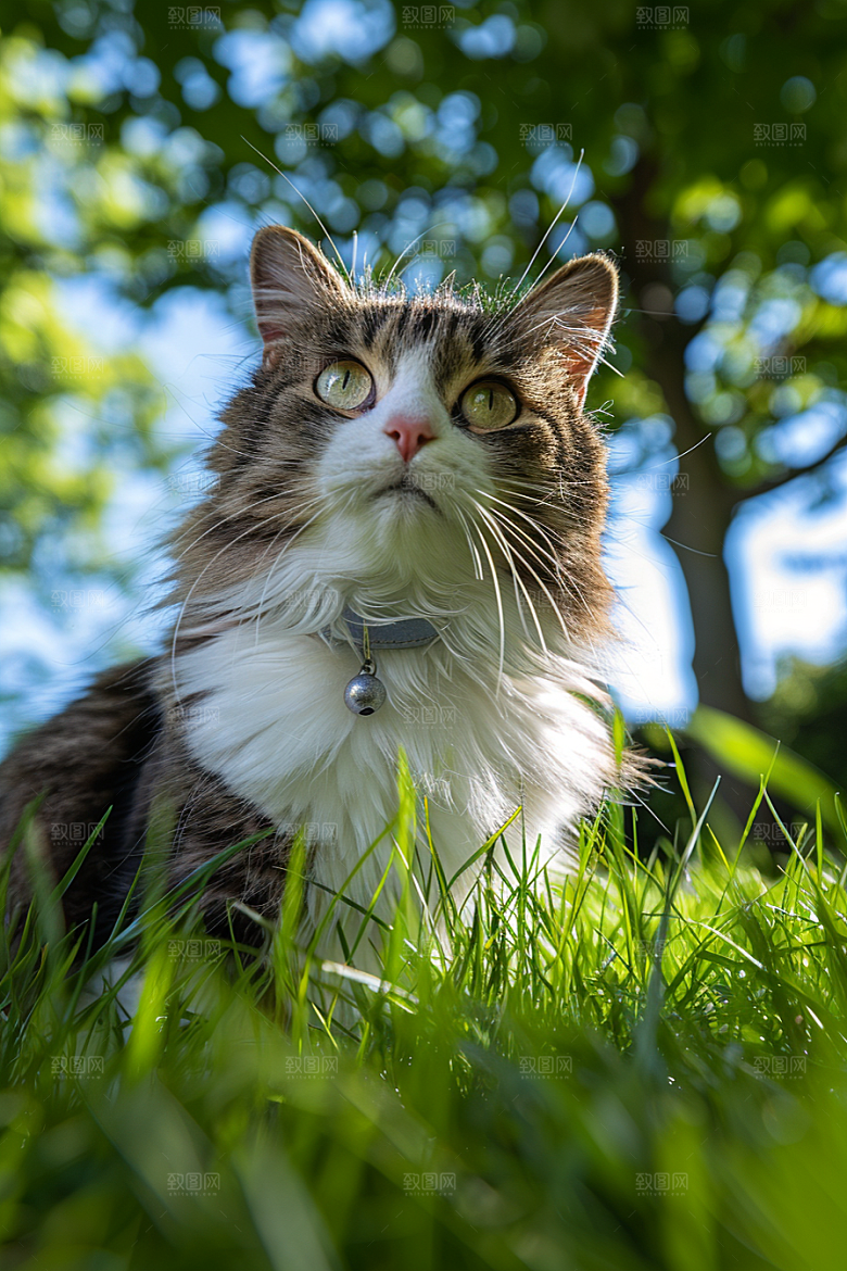 缅因猫高清毛茸茸摄影图