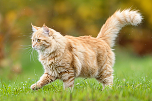 缅因猫家居生活养宠摄影图