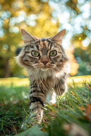 缅因猫品种猫家居生活摄影图