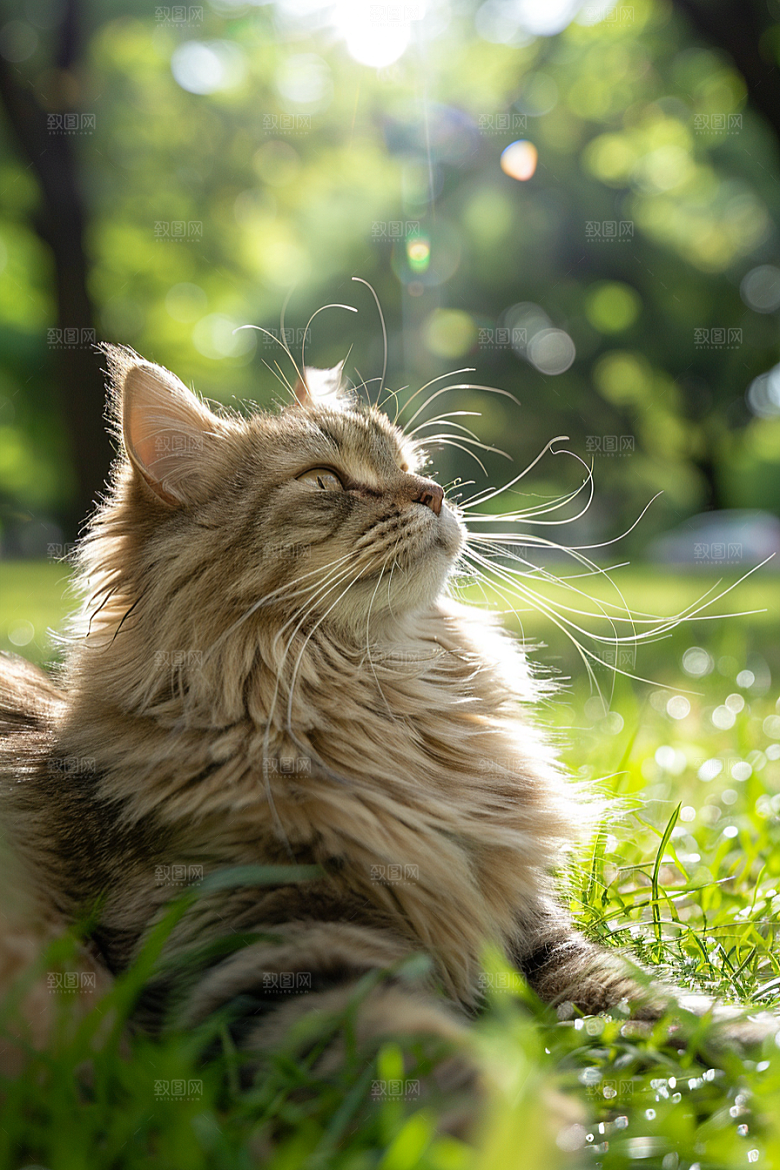 缅因猫家居生活可爱摄影图