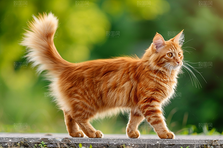 缅因猫高清品种猫摄影图