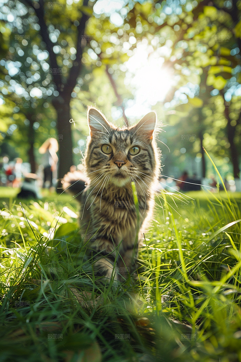 缅因猫家居生活毛茸茸摄影图