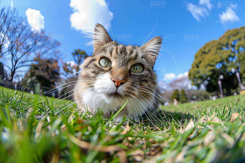 缅因猫品种猫长毛猫摄影图