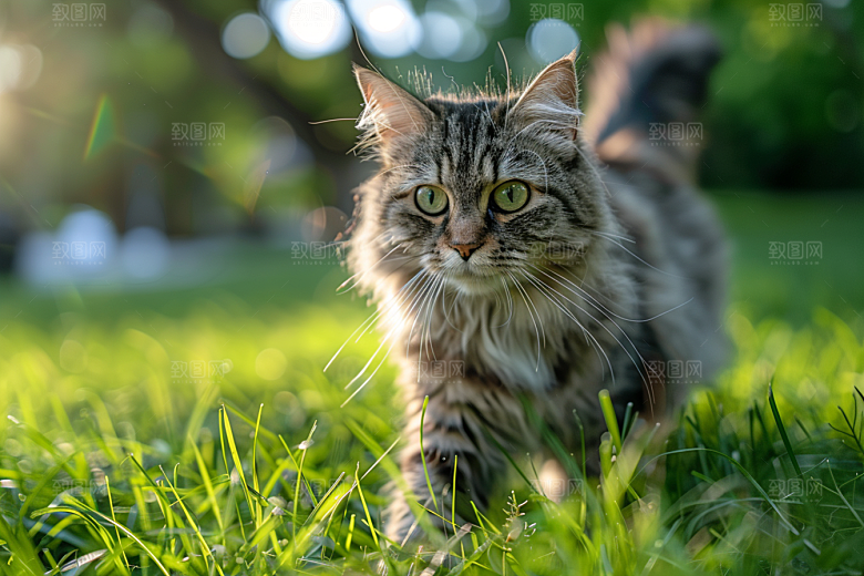 缅因猫养宠可爱摄影图