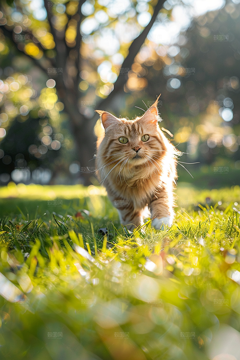 缅因猫宠物猫高清摄影图