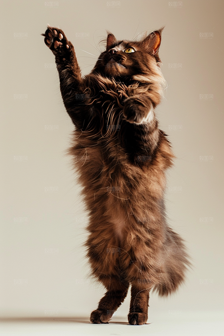 缅因猫宠物猫高清摄影图