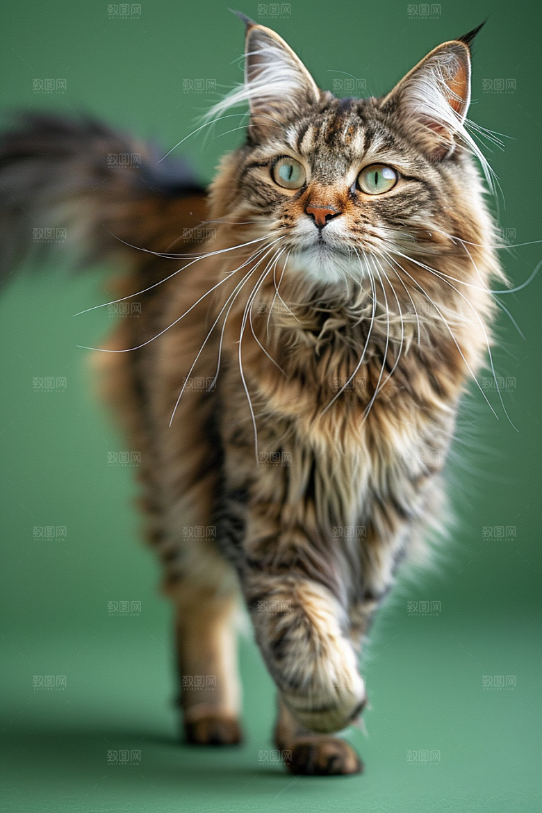 缅因猫小动物高清摄影图