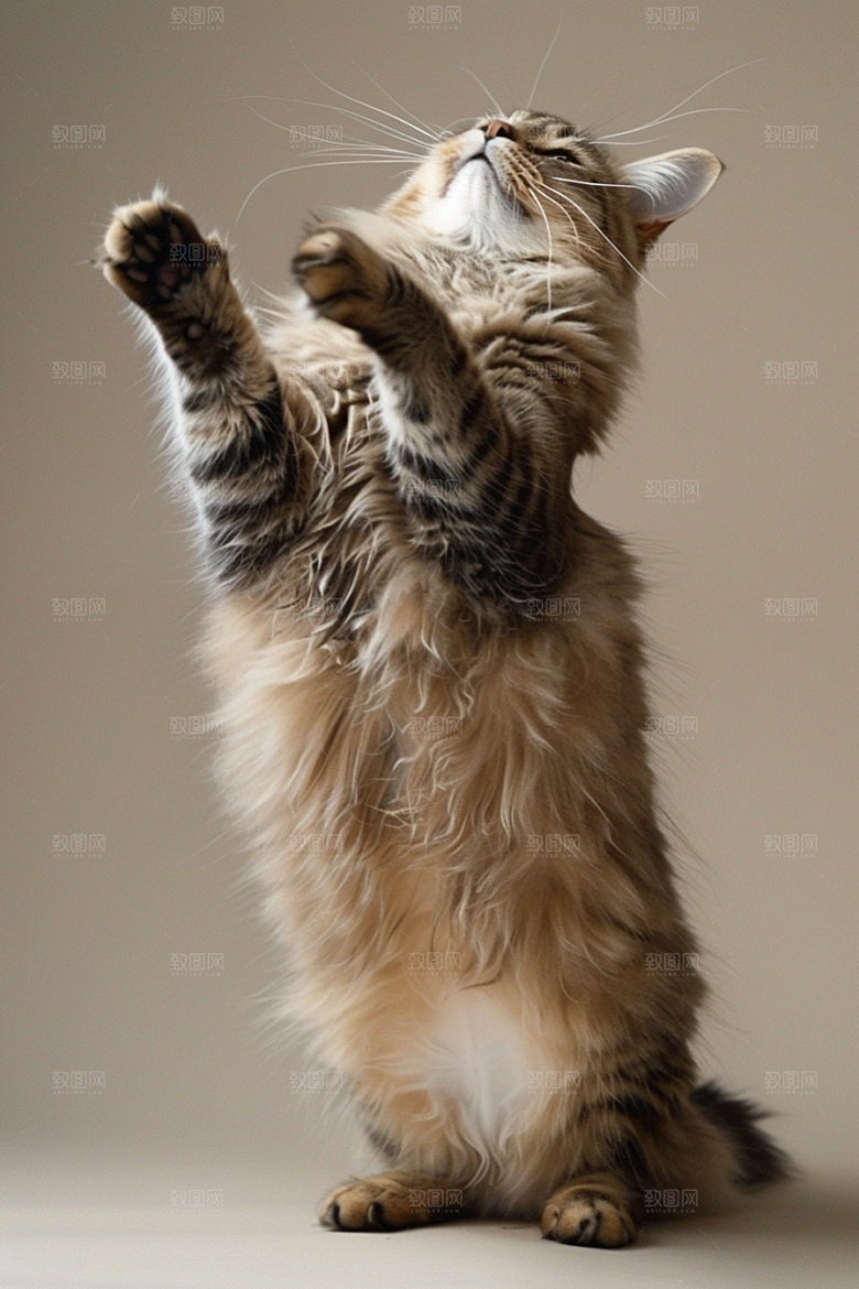 缅因猫长毛猫品种猫摄影图